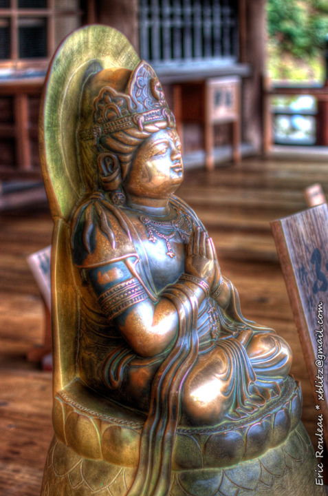 a Buddha at Kyomizu Dera in Kyoto