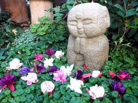 Jizo in the garden